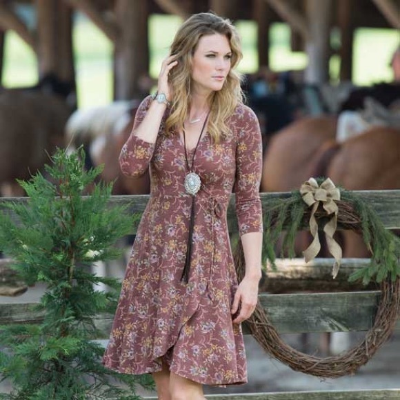 western wrap dress